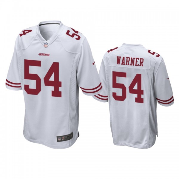 San Francisco 49ers #54 Fred Warner White Game Jer...
