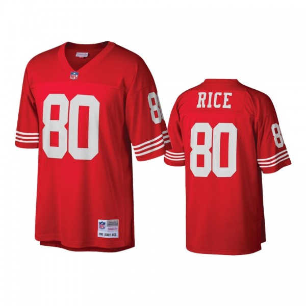Men's 49ers Jerry Rice Scarlet Vintage Replica Jer...