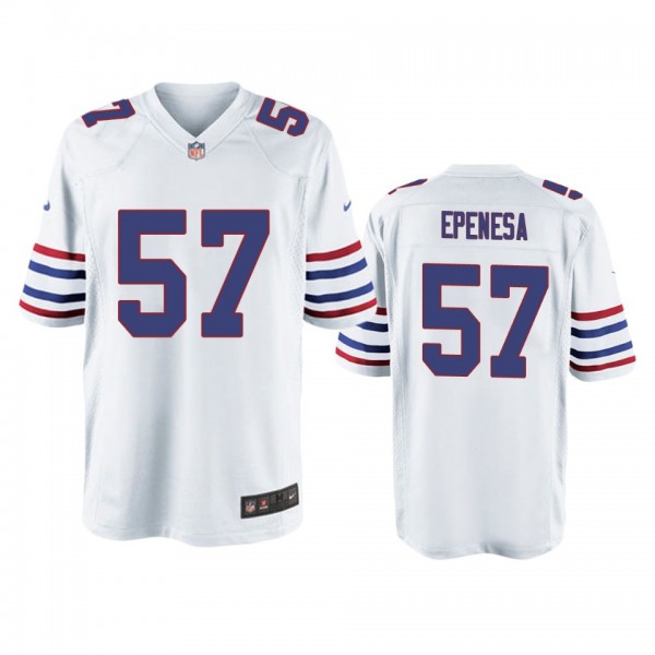 Buffalo Bills A.J. Epenesa White 2020 NFL Draft Al...