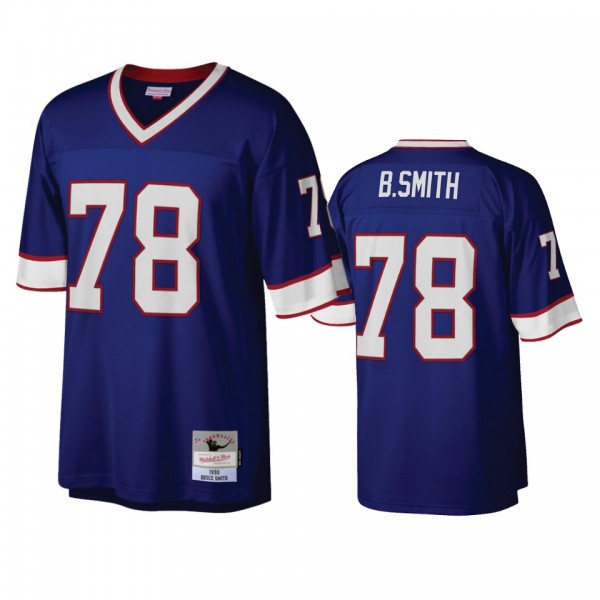 Buffalo Bills Bruce Smith Royal Retired Player Jer...