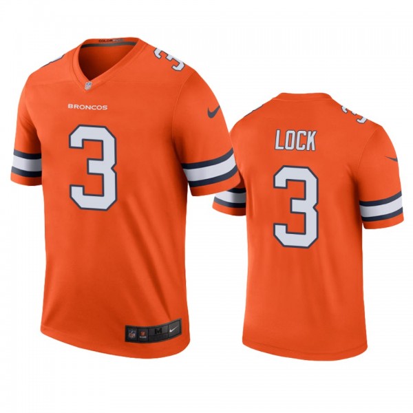 Denver Broncos Drew Lock Orange 2019 NFL Draft Col...