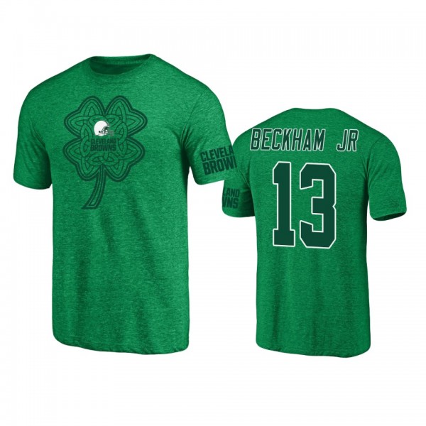 Cleveland Browns Odell Beckham Jr. Heathered Kelly Green St. Patrick's Day Paddy's Pride T-Shirt