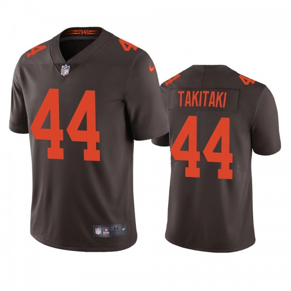 Cleveland Browns Sione Takitaki Brown 2020 Alternate Vapor Limited Jersey - Men's