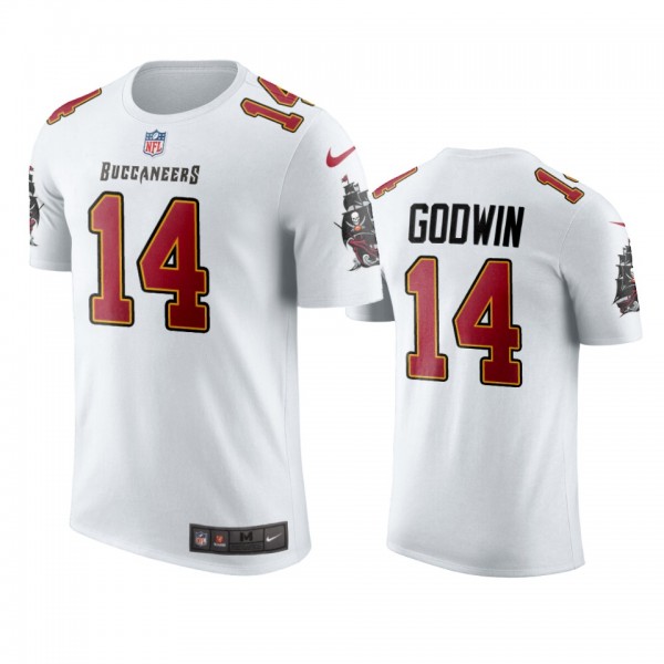 Men's Tampa Bay Buccaneers Chris Godwin White Name & Number T-Shirt