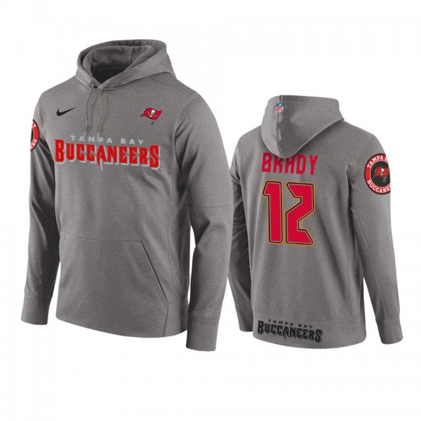 Tampa Bay Buccaneers Tom Brady Gray Circuit Wordmark Pullover Hoodie