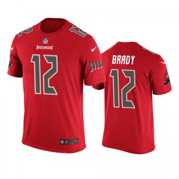 Tampa Bay Buccaneers Tom Brady Red Color Rush T-Sh...