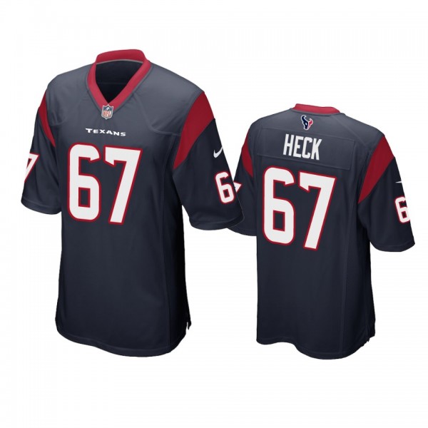 Houston Texans Charlie Heck Navy Game Jersey