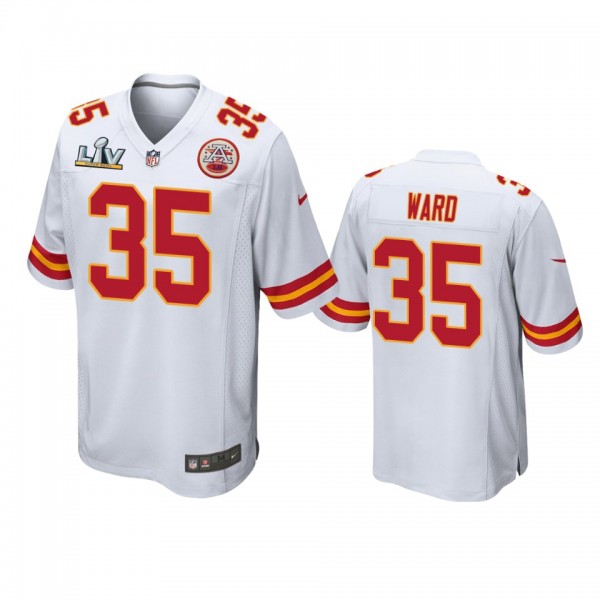 Kansas City Chiefs Charvarius Ward White Super Bowl LV Game Jersey