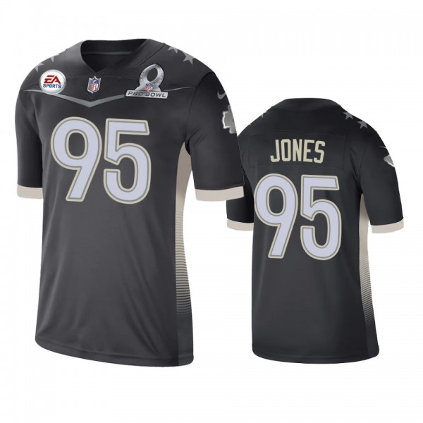 Kansas City Chiefs Chris Jones Anthracite 2021 AFC Pro Bowl Game Jersey