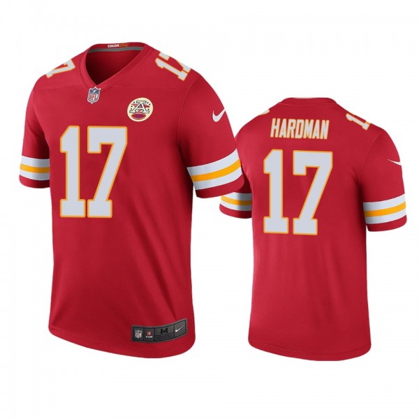 Kansas City Chiefs Mecole Hardman Red 2019 NFL Draft Color Rush Legend Jersey