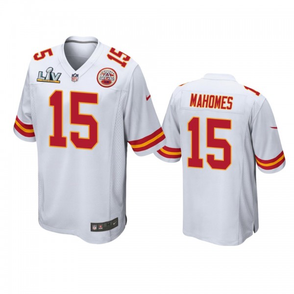 Kansas City Chiefs Patrick Mahomes White Super Bowl LV Game Jersey