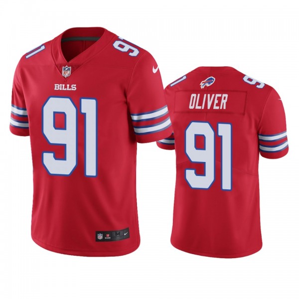 Buffalo Bills Ed Oliver Red Color Rush Limited Jer...