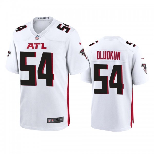 Atlanta Falcons Foyesade Oluokun White 2020 Game J...