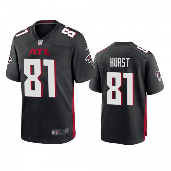 Atlanta Falcons Hayden Hurst Black 2020 Game Jerse...