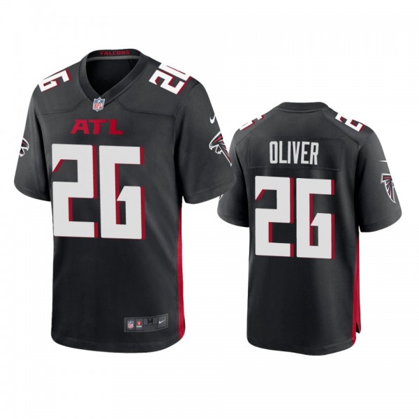 Atlanta Falcons Isaiah Oliver Black 2020 Game Jers...