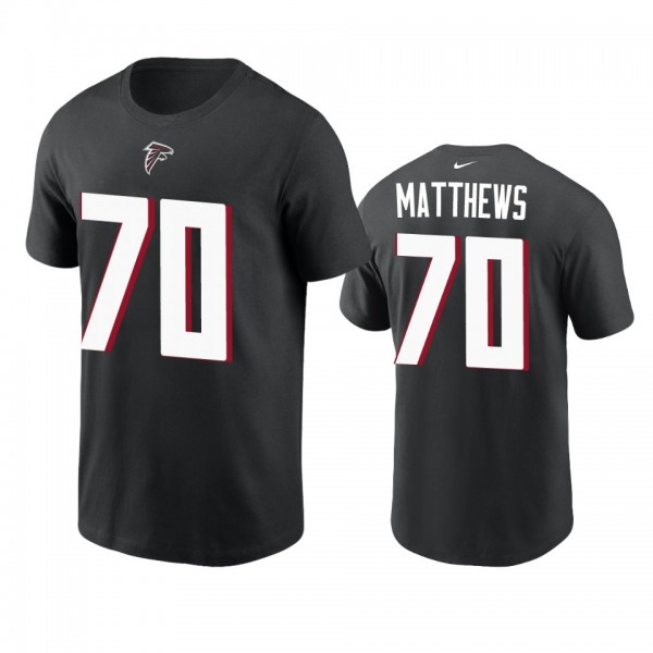 Men's Atlanta Falcons Jake Matthews Black Name &am...