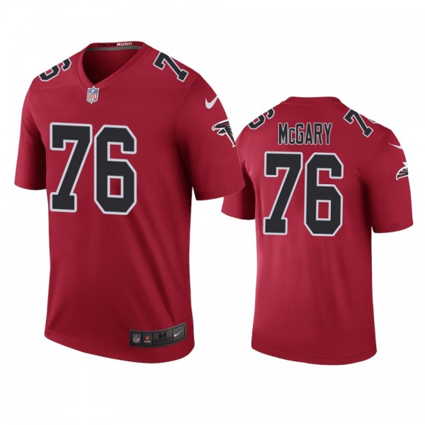 Atlanta Falcons Kaleb McGary Red 2019 NFL Draft Co...