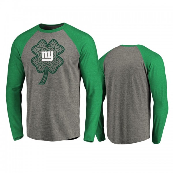 New York Giants Heathered Gray St. Patrick's Day C...