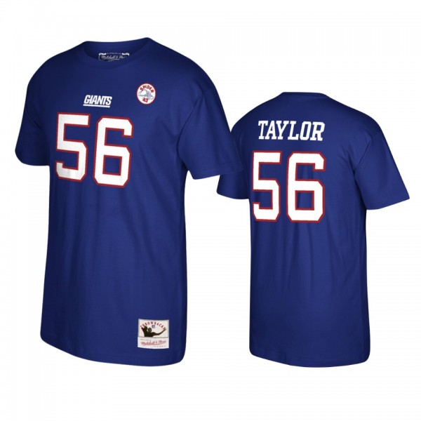 New York Giants Lawrence Taylor Royal 1986 Retired Player Name & Number T-Shirt