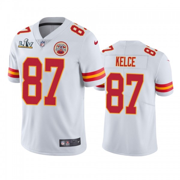 Kansas City Chiefs Travis Kelce White Super Bowl L...