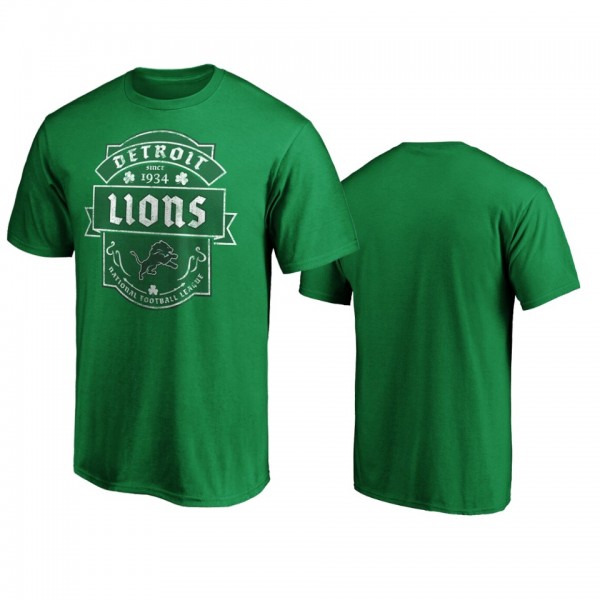 Detroit Lions Green St. Patrick's Day Celtic T-Shi...