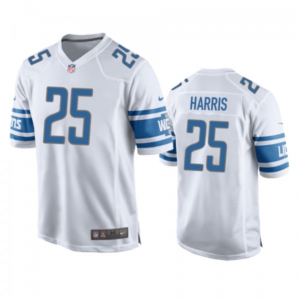 Detroit Lions Will Harris White Game Jersey