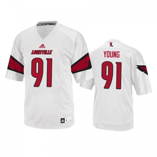 Louisville Cardinals Trevon Young White College Football Jersey