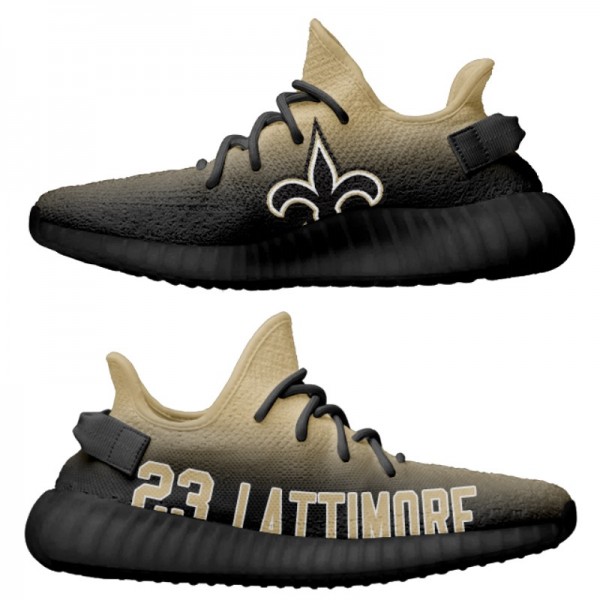 Men's Yeezy Boost 350 New Orleans Saints Marshon L...