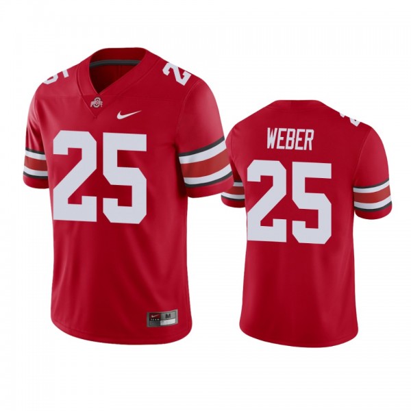 Men's Ohio State Buckeyes Mike Weber Red College F...