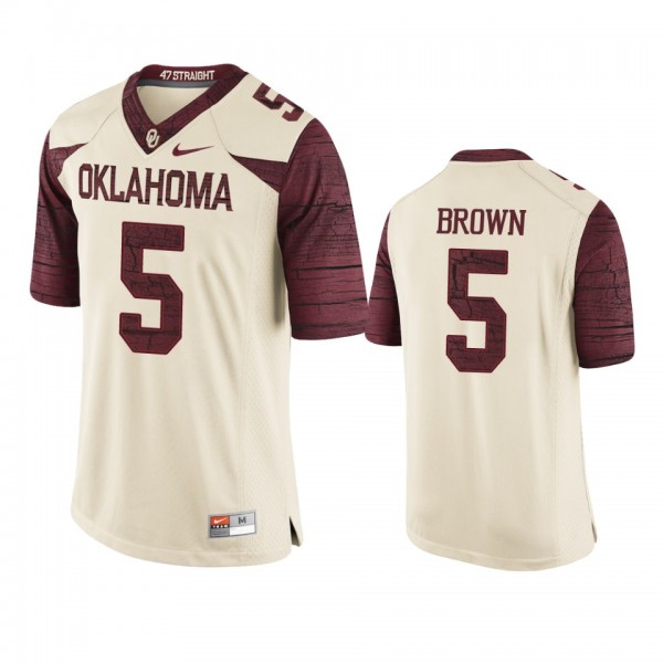 Oklahoma Sooners Marquise Brown Cream College Foot...