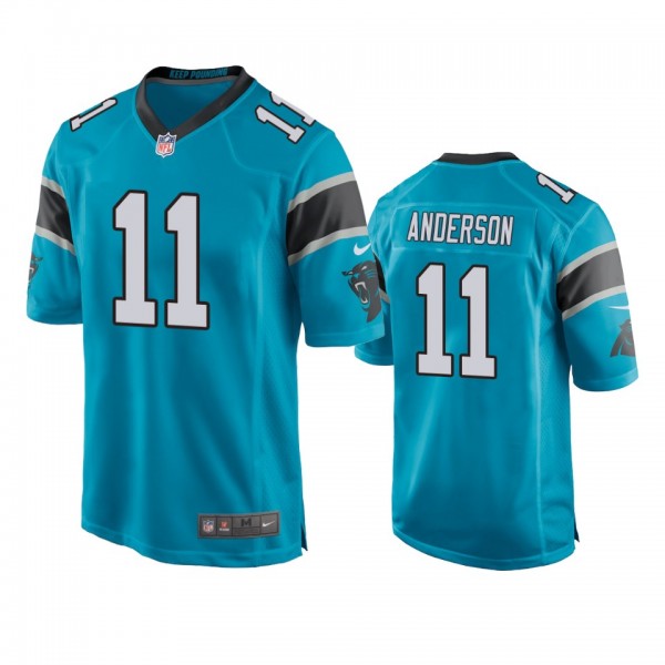 Carolina Panthers Robby Anderson Blue Game Jersey