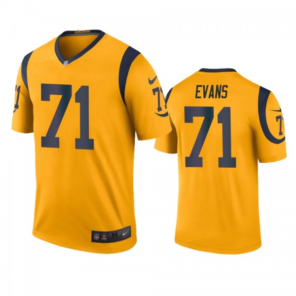 Los Angeles Rams Bobby Evans Gold 2019 NFL Draft C...