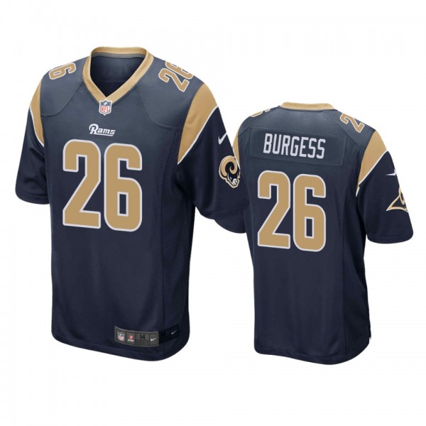 Los Angeles Rams Terrell Burgess Navy Game Jersey