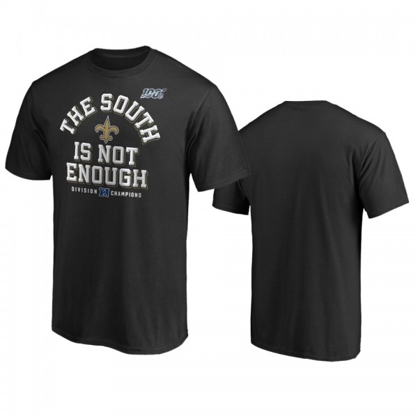 Men's New Orleans Saints Black 2019 NFC South Division Champions Cover Two Big & Tall T-Shirt