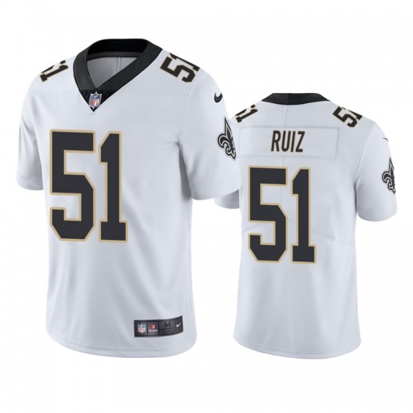 New Orleans Saints Cesar Ruiz White 2020 NFL Draft Vapor Limited Jersey