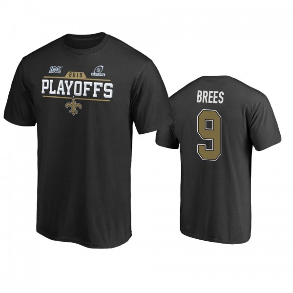 New Orleans Saints Drew Brees Black 2019 NFL Playo...