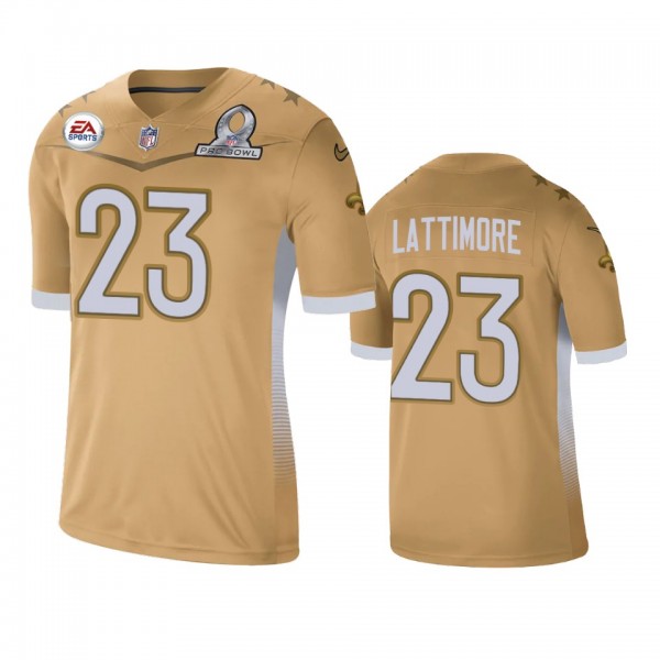 New Orleans Saints Marshon Lattimore Gold 2021 NFC...