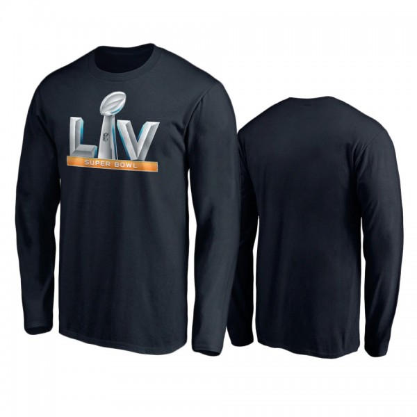 Men's Super Bowl LV Navy Upper Long Sleeve T-Shirt