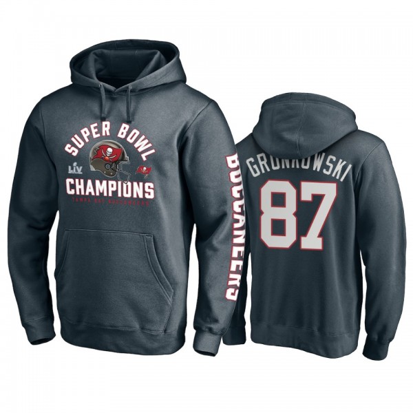 Tampa Bay Buccaneers Rob Gronkowski Charcoal Super...