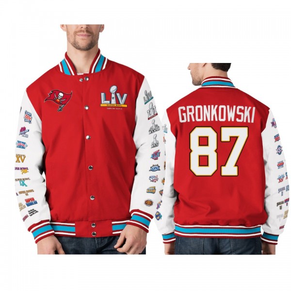 Tampa Bay Buccaneers Rob Gronkowski Red Super Bowl LV Jacket
