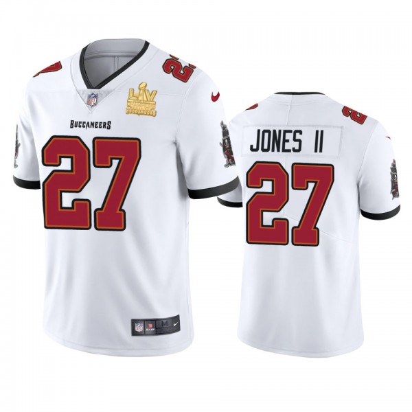 Tampa Bay Buccaneers Ronald Jones II White Super Bowl LV Champions Vapor Limited Jersey