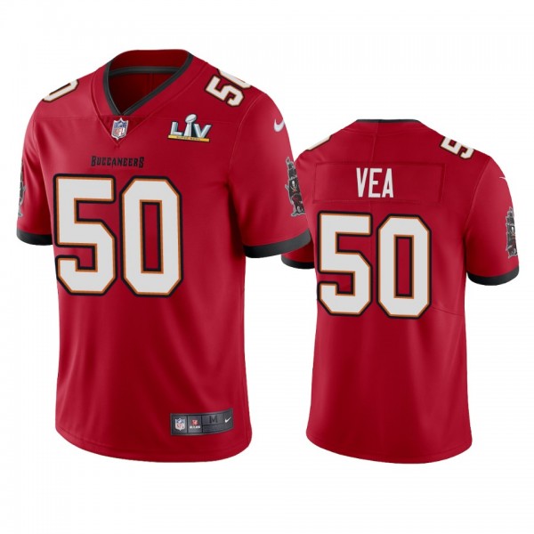 Tampa Bay Buccaneers Vita Vea Red Super Bowl LV Va...