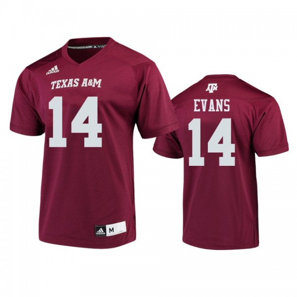 Texas A&M Aggies Justin Evans Maroon College Football Jersey