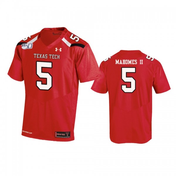 Texas Tech Red Raiders Patrick Mahomes II Red College Football 150th Anniversary Jersey