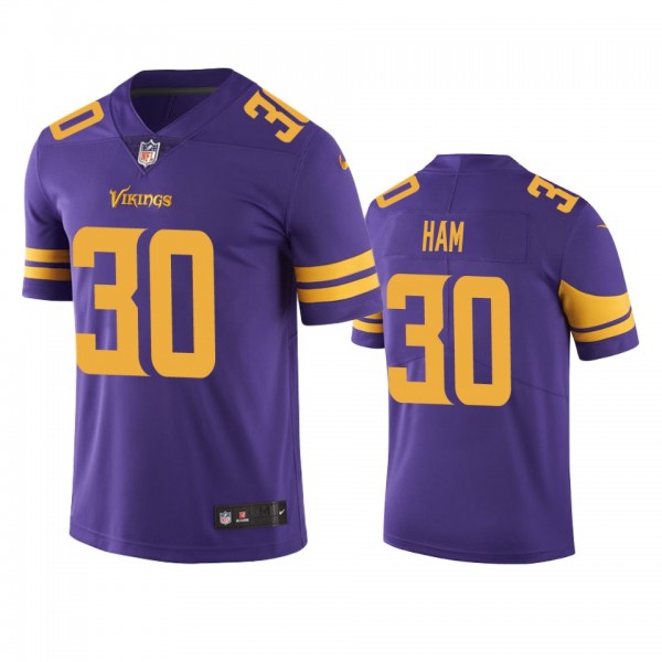 Minnesota Vikings C.J. Ham Purple Color Rush Limit...