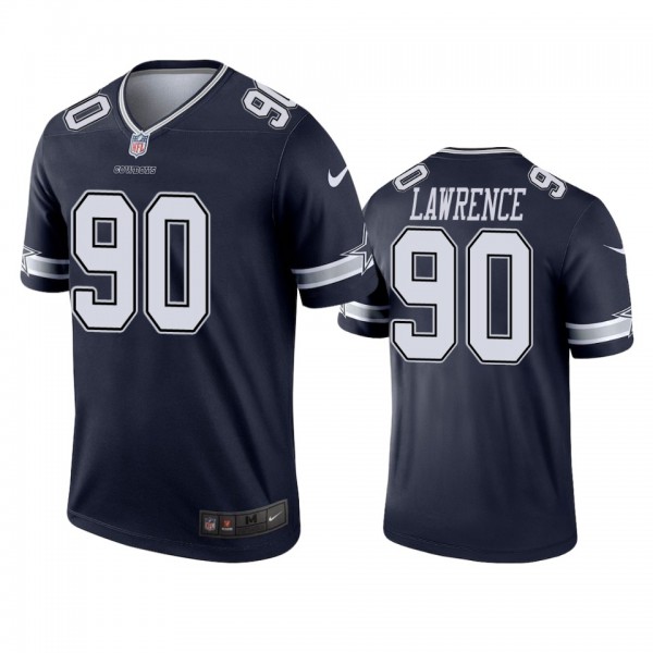 Dallas Cowboys #90 DeMarcus Lawrence Navy Legend J...