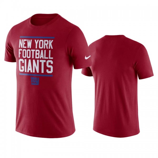 Men New York Giants Red New York Football Giants NFL Collection T-Shirt