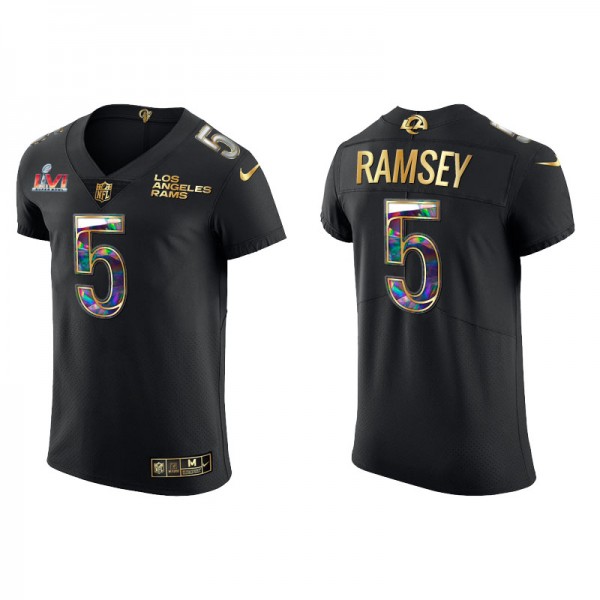 Men's Jalen Ramsey Los Angeles Rams Black Super Bo...