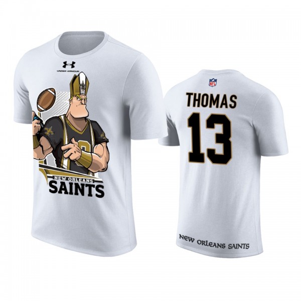 New Orleans Saints Michael Thomas White Cartoon An...