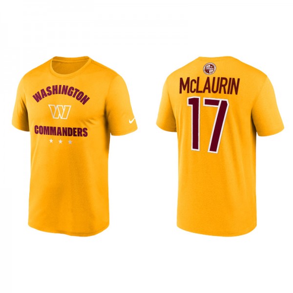 Men's Washington Commanders Terry McLaurin Gold Name & Number T-Shirt